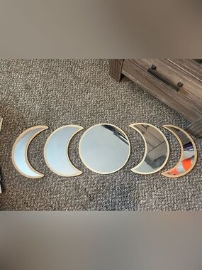 Triple Moon BOHO Wall Mirror Set